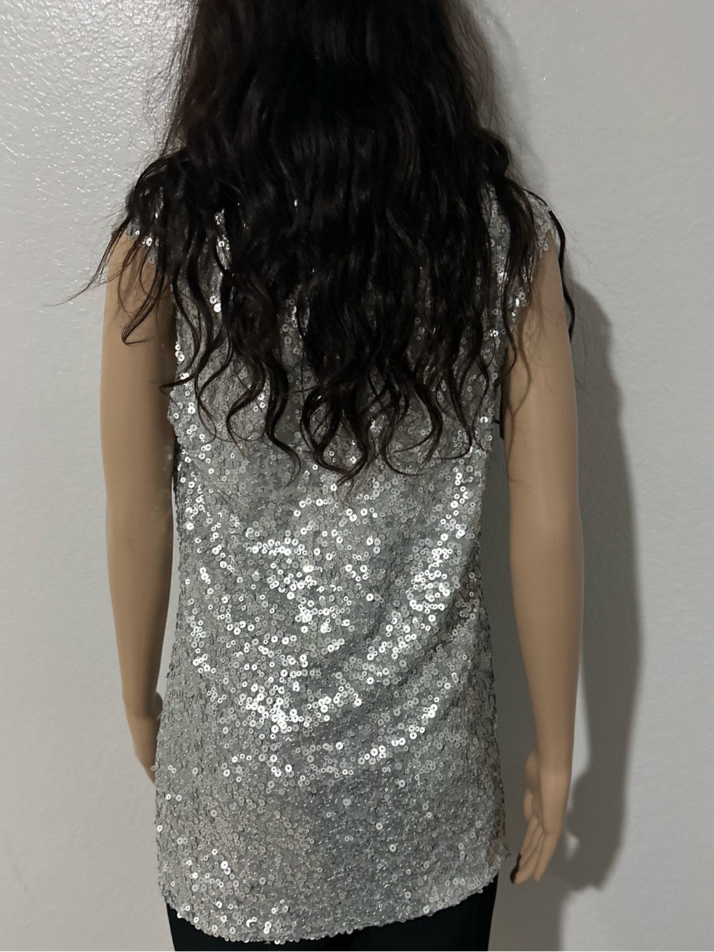 Dolce & Gabbana Silver Sequin Deep V Camisole - Picture 11 of 11